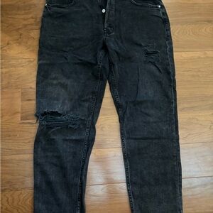 Hudson Jeans Men's Dark Distressed Slim Straight Jeans